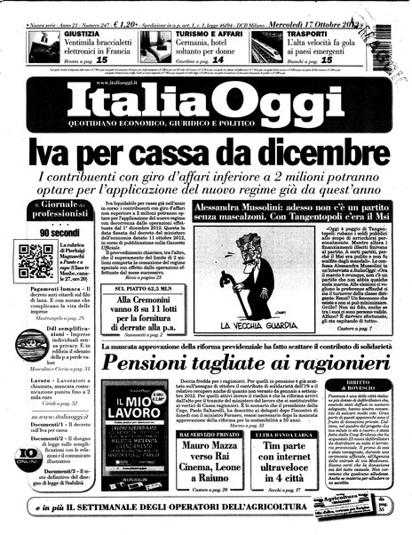 Italia oggi : quotidiano di economia finanza e politica